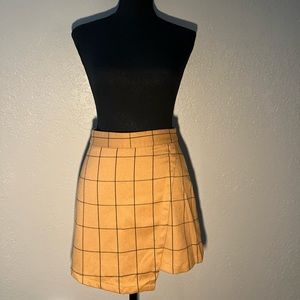 Tan plaid skirt👡